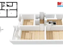 Prodej bytu 3+1, Ústí nad Labem - Mojžíř, Jindřicha Plachty, 78 m2