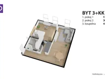 Pronájem bytu 2+kk, Miletín, Komenského, 49 m2