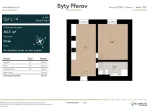 Prodej bytu 2+kk, Přerov, Husova, 40 m2