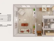 Prodej bytu 1+1, Hradec Králové, Sezemická, 32 m2