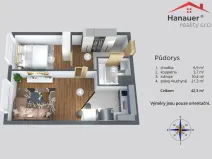 Prodej bytu 2+kk, Praha - Letňany, Krausova, 45 m2