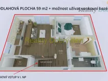Pronájem bytu 2+kk, Opava, Pekařská, 59 m2