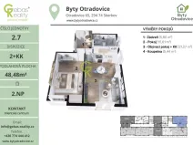 Prodej bytu 2+kk, Skorkov - Otradovice, 49 m2