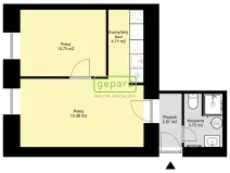 Pronájem bytu 2+kk, Brno - Zábrdovice, Slepá, 37 m2