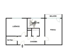 Pronájem bytu 2+1, Orlová, Masarykova třída, 62 m2
