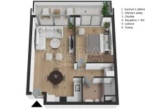 Prodej bytu 2+kk, Georgiou Theotoka,Aradippou,Kypr, 73 m2