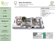 Prodej bytu 2+kk, Skorkov - Otradovice, 57 m2