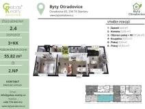 Prodej bytu 3+kk, Skorkov - Otradovice, 56 m2