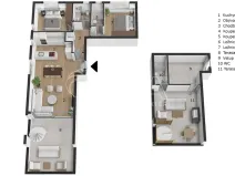 Prodej bytu 3+kk, Argyri Eftalioti,Aradippou,Kypr, 156 m2