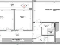 Pronájem bytu 3+kk, Praha - Krč, Kukučínova, 60 m2