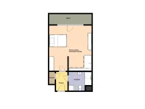 Pronájem bytu 1+kk, Praha - Smíchov, Randova, 40 m2