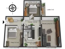 Prodej bytu 3+1, Studená, Komenského, 74 m2