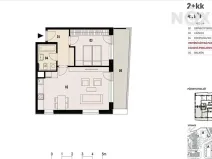 Prodej bytu 2+kk, Praha - Žižkov, Olgy Havlové, 54 m2