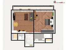 Pronájem bytu 2+kk, Štěchovice, Hlavní, 64 m2