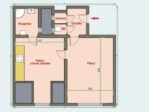 Pronájem bytu 2+kk, Hradec Králové, Letců, 48 m2