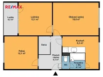 Prodej bytu 3+1, Plzeň, Pod Vrchem, 62 m2