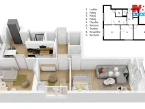 Prodej bytu 3+1, Pardubice - Bílé Předměstí, Na Drážce, 70 m2