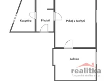 Pronájem bytu 2+kk, Opava - Předměstí, Komárovská, 33 m2