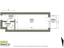 Pronájem bytu 1+kk, Uherské Hradiště, Dvořákova, 28 m2