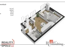 Prodej bytu 2+kk, Hradec Králové, Pospíšilova, 44 m2