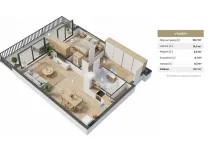 Pronájem bytu 2+kk, Praha - Modřany, Mezi vodami, 53 m2