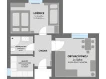 Prodej bytu 2+1, Sedloňov, 53 m2