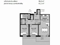 Pronájem kanceláře, Praha - Vysočany, Pechmanových, 91 m2