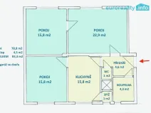 Prodej bytu 3+1, Brandýs nad Labem-Stará Boleslav, Michalovická, 79 m2