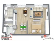 Pronájem bytu 2+kk, Praha - Nusle, U družstva Repo, 51 m2