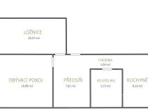 Pronájem bytu 2+1, Jáchymov, Na Slovanech, 60 m2