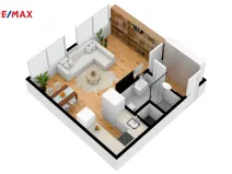 Pronájem bytu 1+kk, Kolín - Kolín V, Podskalské nábřeží, 32 m2