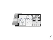 Pronájem bytu 1+kk, Praha, Novovysočanská, 26 m2