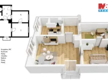 Prodej bytu 3+1, Prachatice - Prachatice II, Černohorská, 67 m2