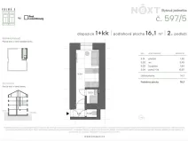 Prodej bytu 1+kk, Praha - Vysočany, Kolmá, 16 m2