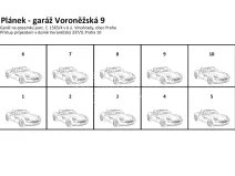 Pronájem garážového stání, Praha, Voroněžská, 15 m2