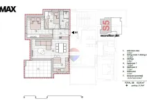 Prodej bytu 3+kk, Primošten,Chorvatsko, 57 m2