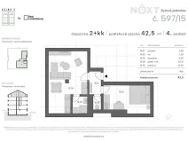 Prodej bytu 2+kk, Praha - Vysočany, Kolmá, 43 m2