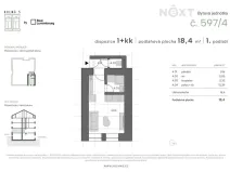 Prodej bytu 1+kk, Praha - Vysočany, Kolmá, 18 m2