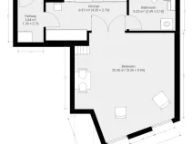 Pronájem bytu 1+1, Praha - Radlice, Pechlátova, 43 m2