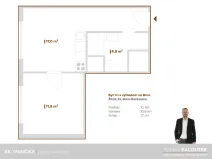 Pronájem bytu 1+1, Brno - Řečkovice, Žitná, 34 m2