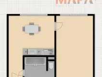 Pronájem bytu 1+1, Jirkov, Na Borku, 35 m2