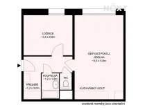 Prodej bytu 2+kk, České Budějovice, J. Bendy, 38 m2