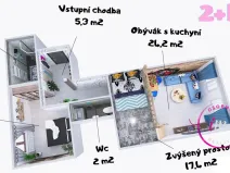 Prodej bytu 2+kk, Jihlava, Lazebnická, 65 m2