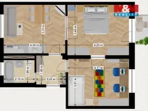 Prodej bytu 2+1, Praha - Podolí, Jeremenkova, 50 m2