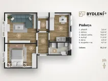 Prodej bytu 2+1, Teplice, Bílinská, 55 m2