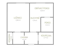 Prodej bytu 2+kk, Ústí nad Labem, Šrámkova, 40 m2