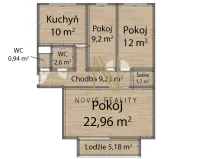 Prodej bytu 3+1, Horní Bříza, Komenského, 68 m2