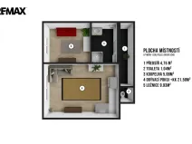 Pronájem bytu 2+kk, Praha - Libeň, Novákových, 44 m2