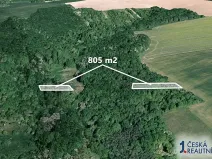 Prodej lesa, Hradčovice, 805 m2