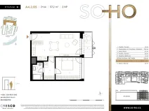 Prodej bytu 2+kk, Praha - Holešovice, Jankovcova, 57 m2